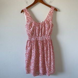 ANNABELLA Semi Open Back Red & White Dress